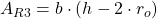  A_{R3} = b \cdot (h - 2 \cdot r_{o}) 